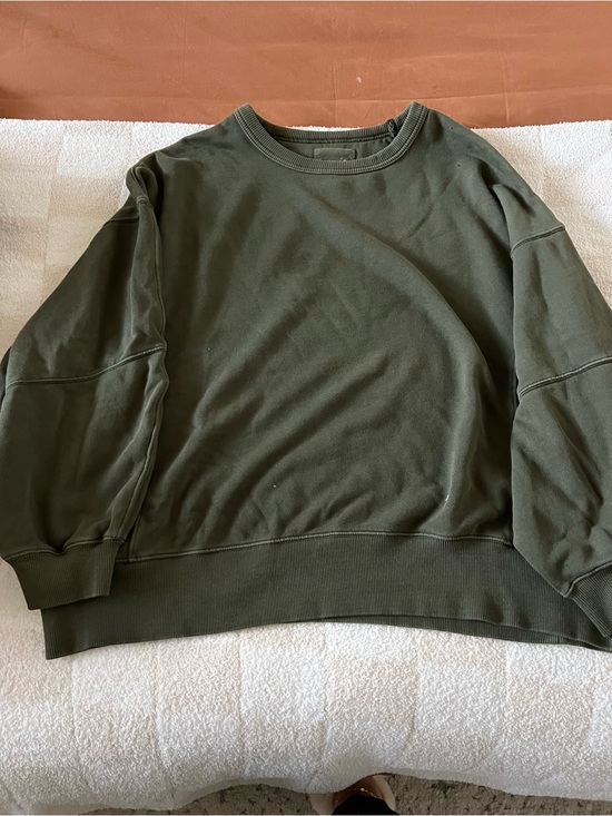 aerie Tops - aerie Olive Green Crewneck Sweatshirt